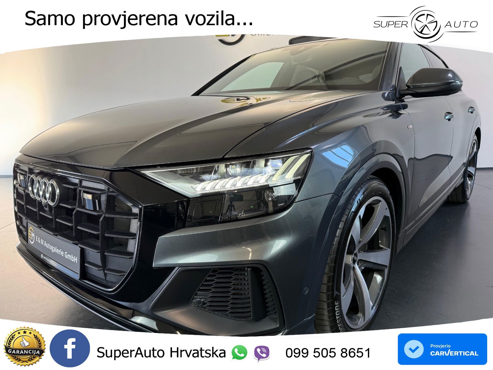 Audi Q8 55 TFSI V6 (340 KS) quattro Tiptronic S line LED+GR SJED+ACC
