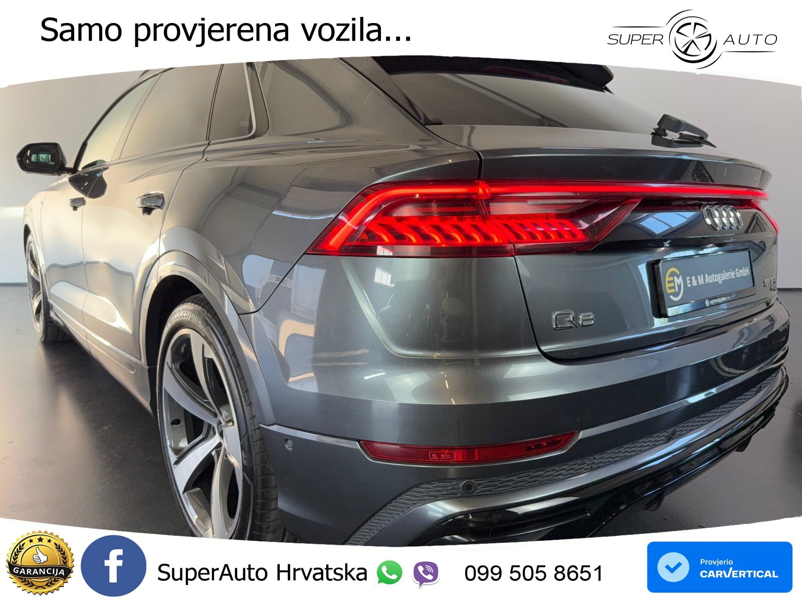 Audi Q8 55 TFSI V6 (340 KS) quattro Tiptronic S line LED+GR SJED+ACC