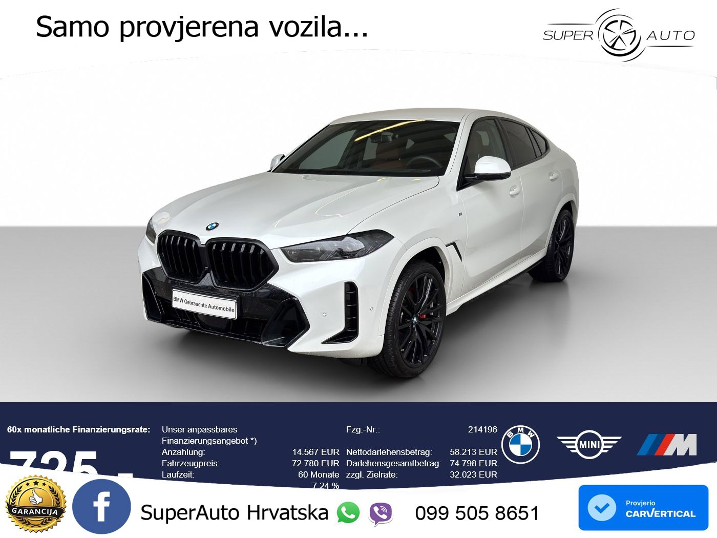 BMW X6 30d (298 KS) xDrive Steptronic M Sport LED+GR SJED+ACC
