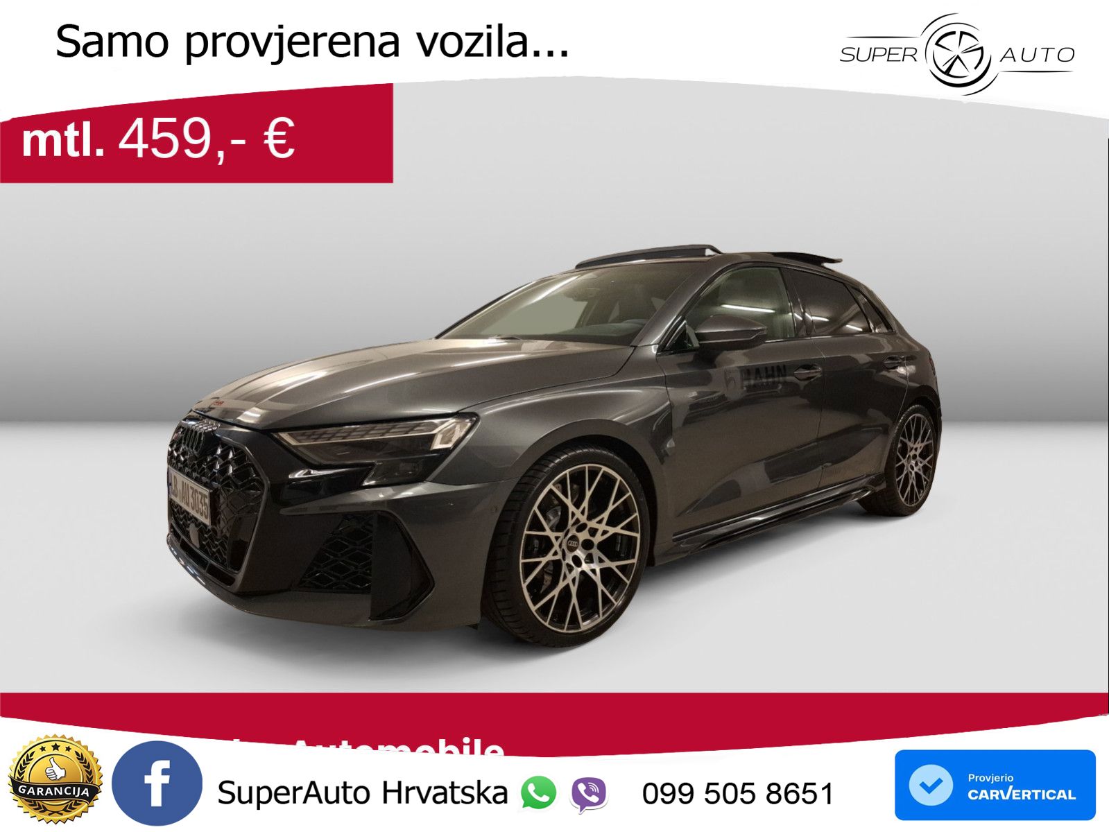 Audi RS3 Sedan 2.5 TFSI (400 KS) quattro S tronic LED+GR SJED+ACC