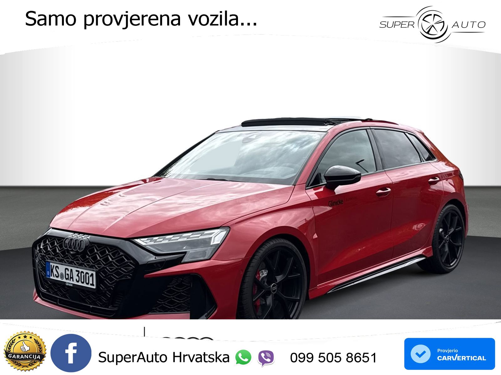 Audi RS3 Sportback 2.5 TFSI (400 KS) quattro S tronic LED+GR SJED+ACC