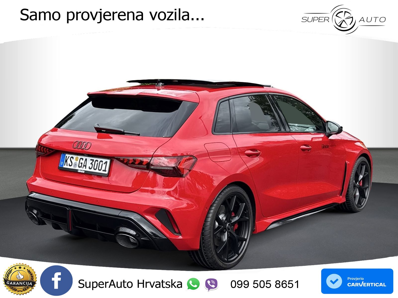 Audi RS3 Sportback 2.5 TFSI (400 KS) quattro S tronic LED+GR SJED+ACC