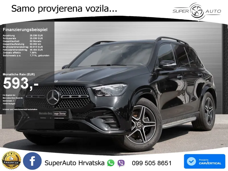 Mercedes GLE 300d (269 KS) EQ Boost 4MATIC 9G-TRONIC AMG LED+GR SJED+ACC