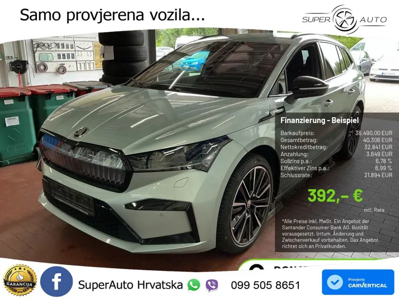 Škoda Enyaq iV 80x 82 kWh (265 KS) AWD LED+GR SJED+ACC