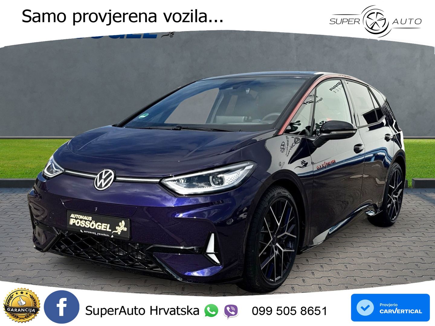 Volkswagen ID.3 GTX Performance 84 kWh (326 KS) LED+GR SJED+ACC