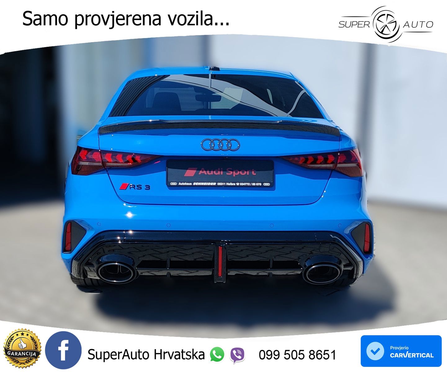 Audi RS3 Sedan 2.5 TFSI (400 KS) quattro S tronic LED+GR SJED+ACC