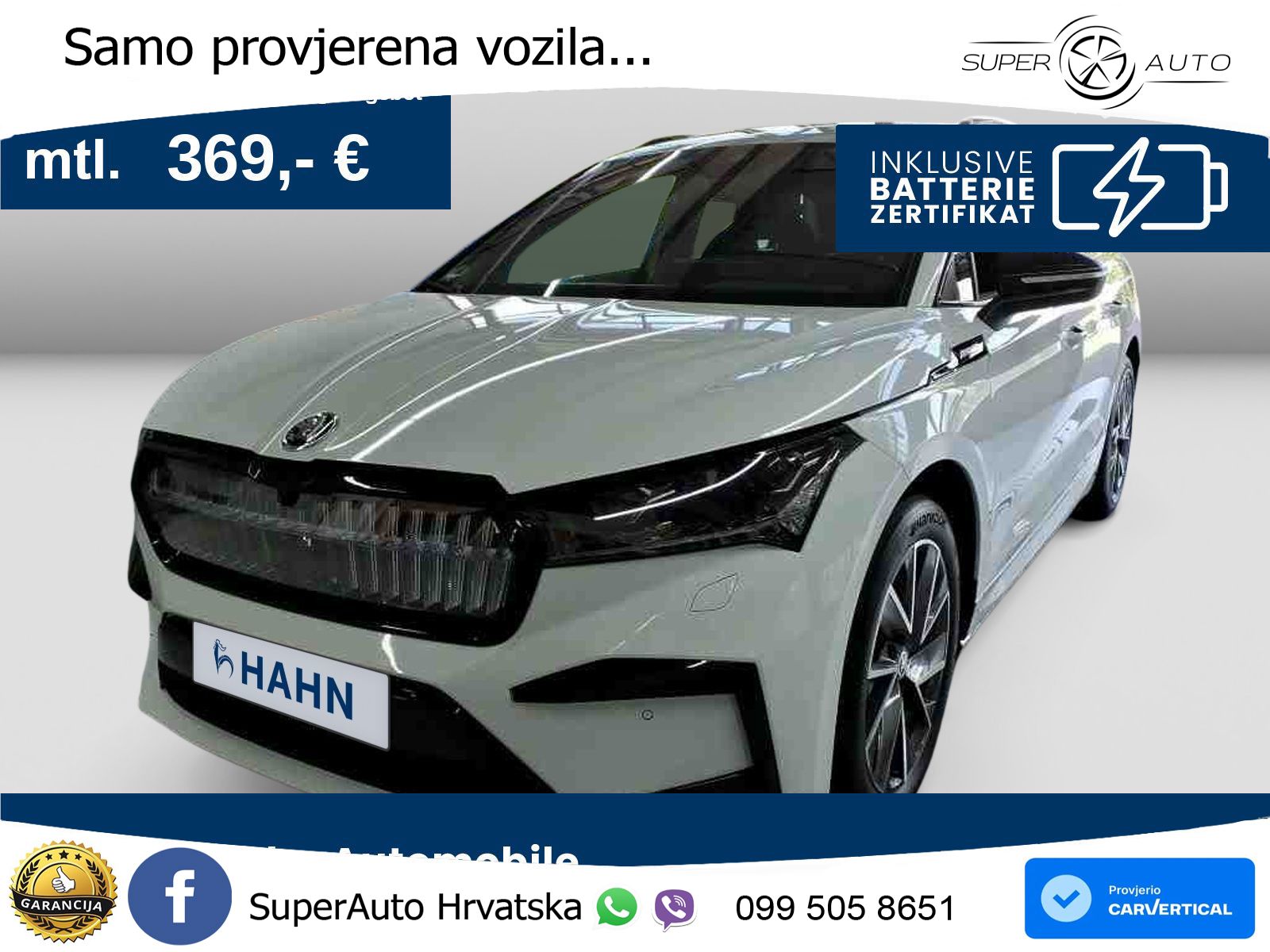 Škoda Enyaq iV 80x 82 kWh (265 KS) AWD SportLine LED+GR SJED+ACC