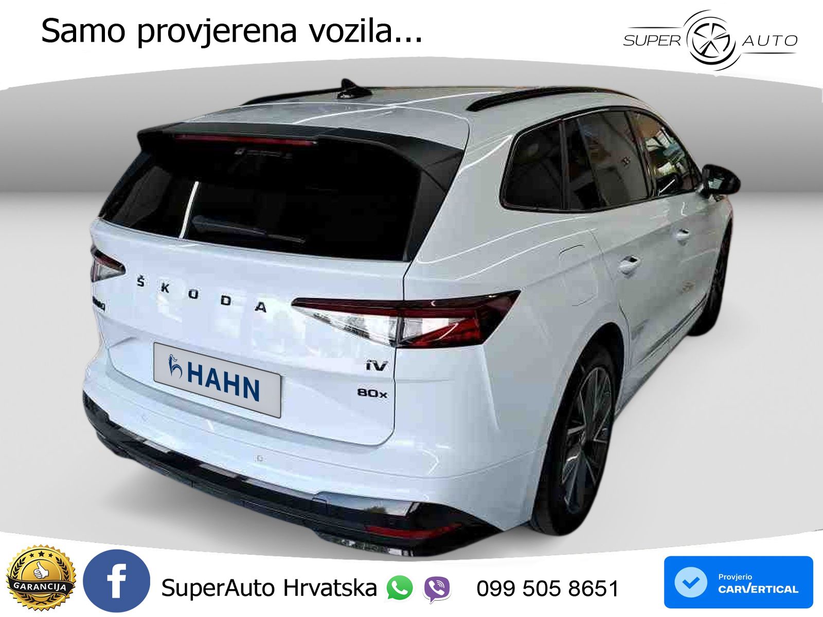 Škoda Enyaq iV 80x 82 kWh (265 KS) AWD SportLine LED+GR SJED+ACC