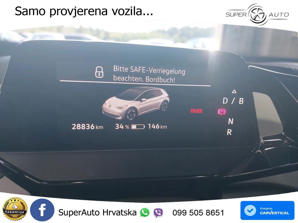 Volkswagen ID.3 Pro 62 kWh (204 KS) LED+GR SJED+ACC