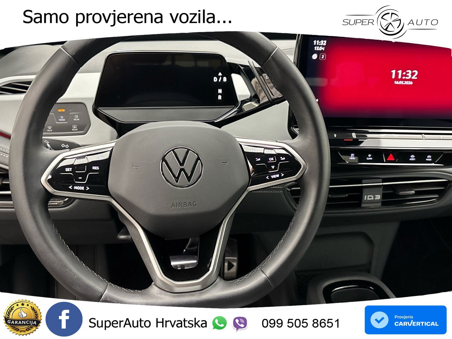 Volkswagen ID.3 Pro 62 kWh (204 KS) LED+GR SJED+ACC