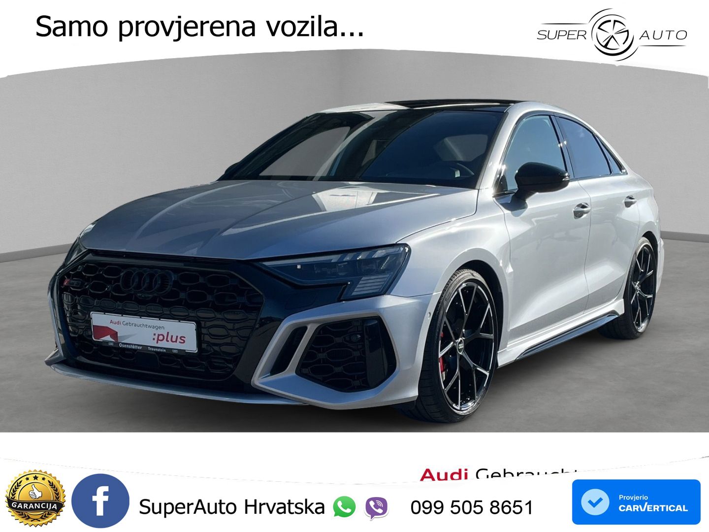 Audi RS3 Sedan 2.5 TFSI (400 KS) quattro S tronic LED+GR SJED+ACC