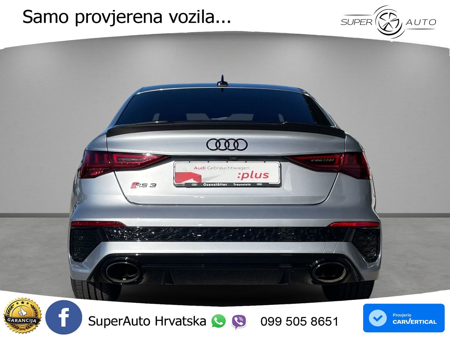 Audi RS3 Sedan 2.5 TFSI (400 KS) quattro S tronic LED+GR SJED+ACC