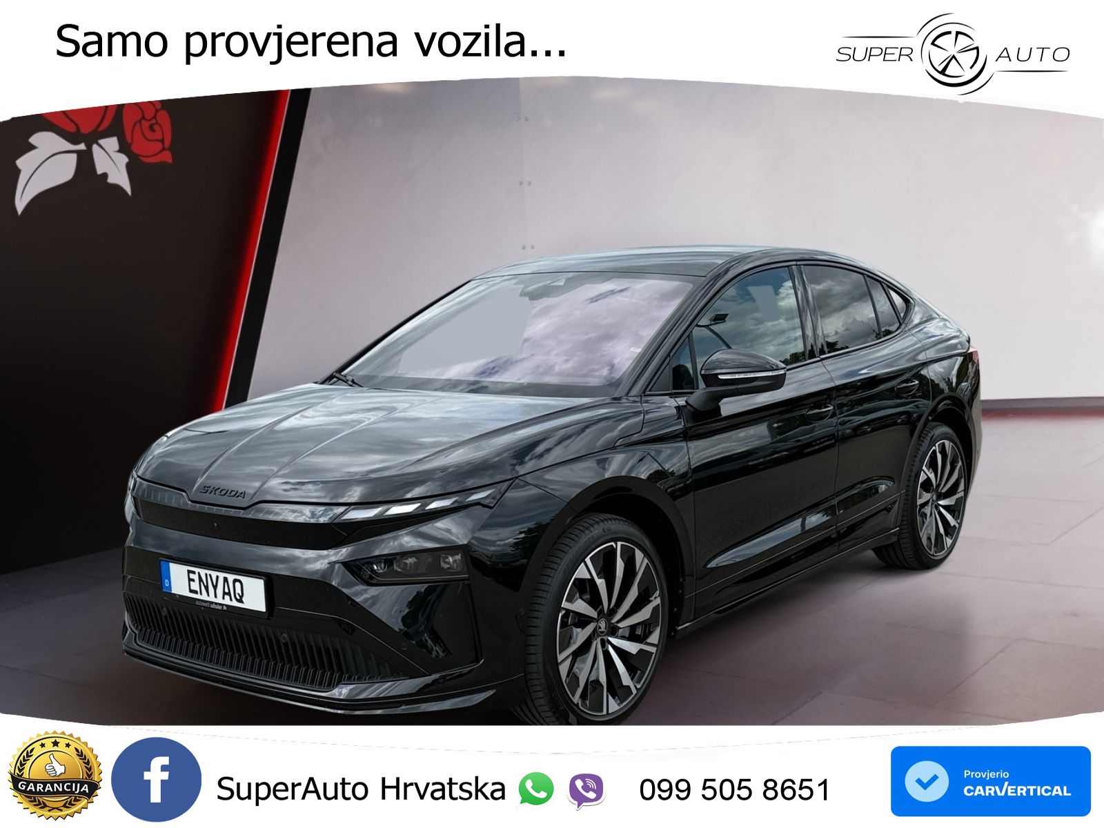 Škoda Enyaq Coupe iV 85 82 kWh (286 KS) SportLine LED+GR SJED+ACC