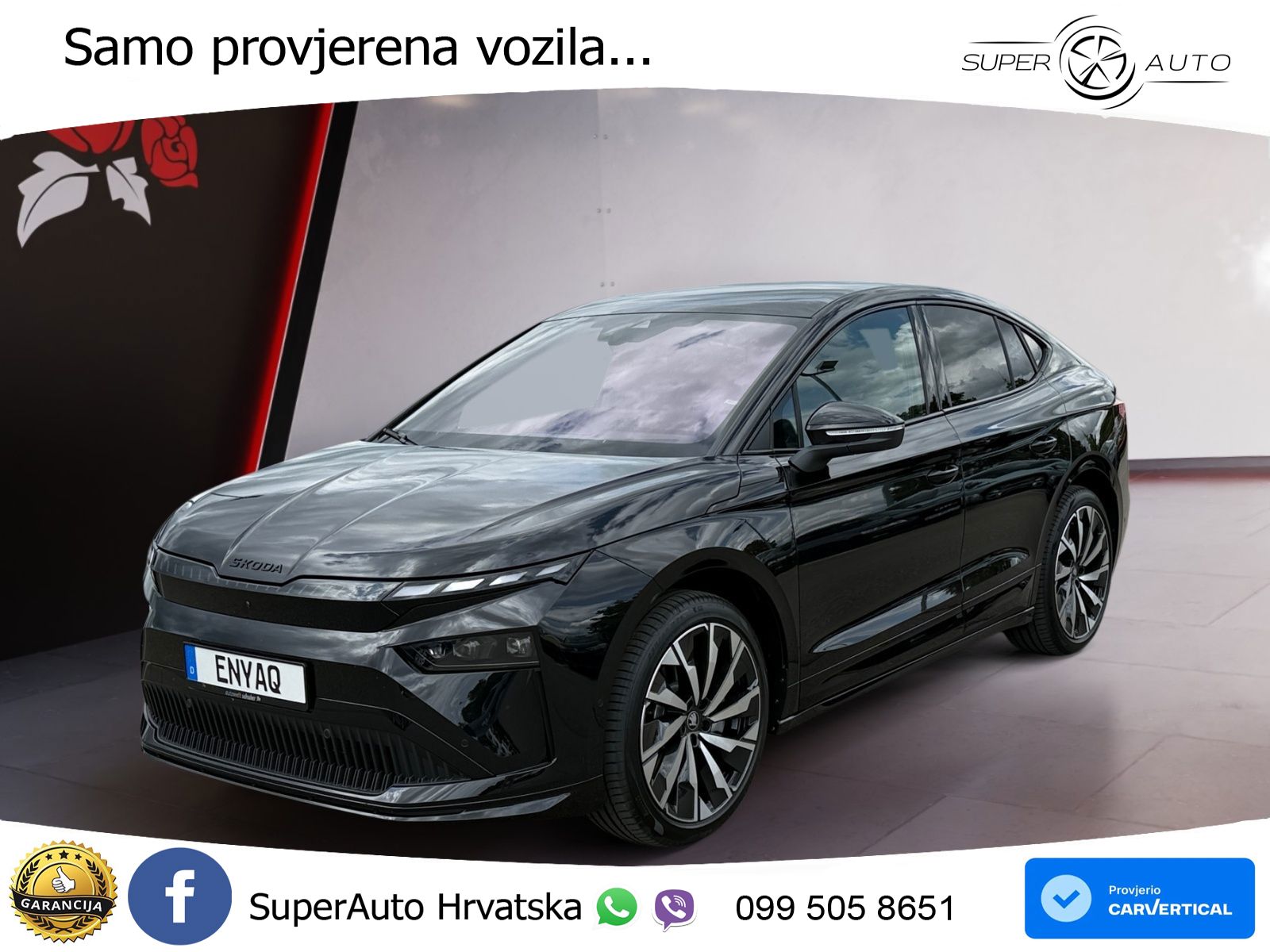 Škoda Enyaq Coupe iV 85 82 kWh (286 KS) SportLine LED+GR SJED+ACC