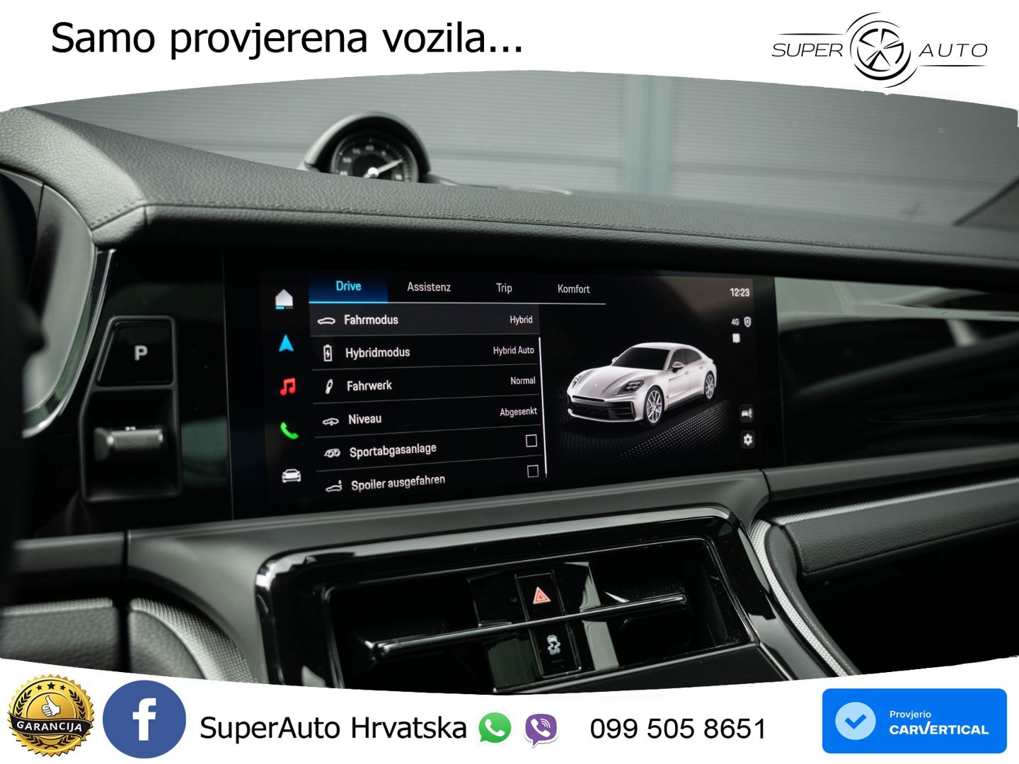 Porsche Panamera 4 2.9 V6 (470 KS) E-Hybrid PDK ACC+HEAD+4xGR SJED+360+PANO