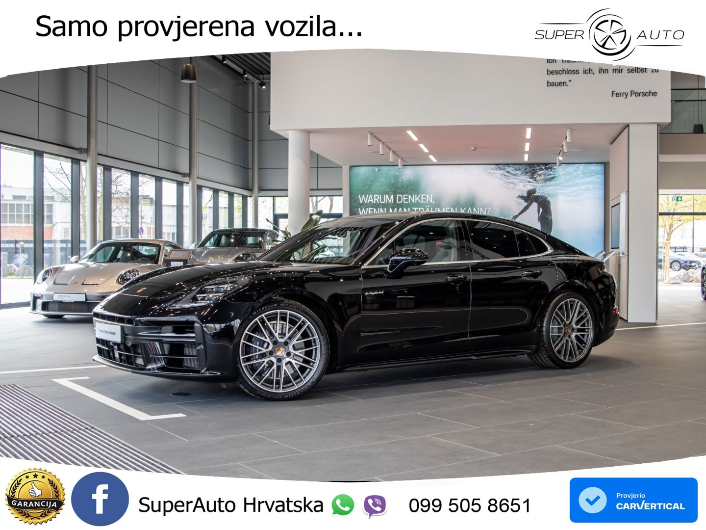 Porsche Panamera 4 2.9 V6 (470 KS) E-Hybrid PDK ACC+HEAD+4xGR SJED+360+PANO