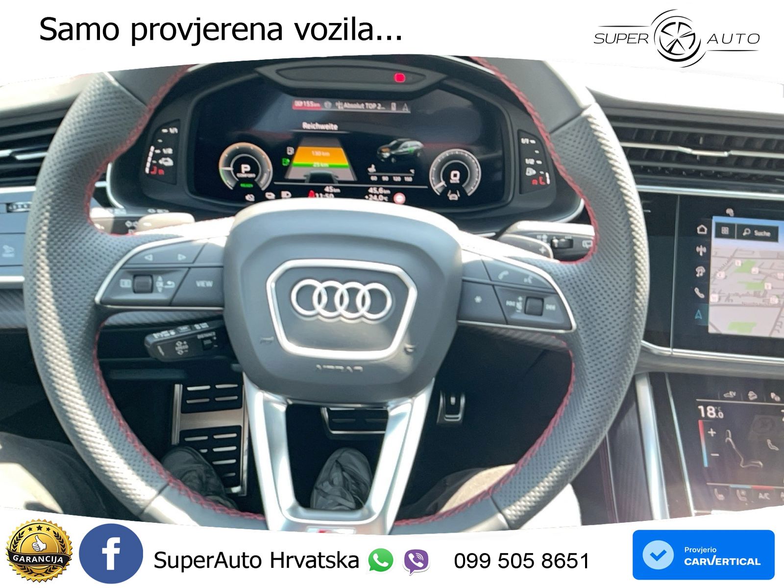 Audi Q8 60 TFSIe V6 (490 KS) quattro Tiptronic S line 489 KS LED+GR SJED+ACC