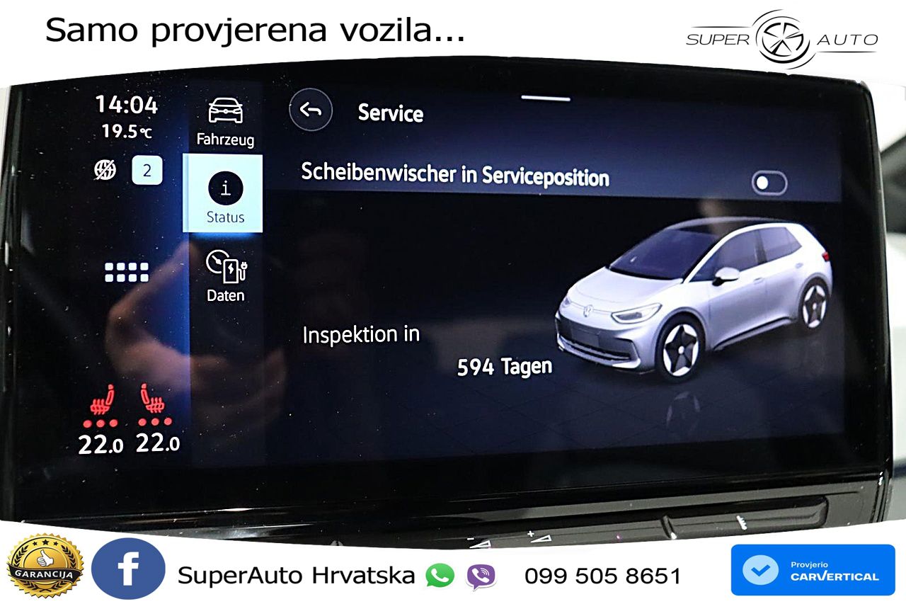 Volkswagen ID.3 Pro 62 kWh (204 KS) LED+GR SJED+ACC