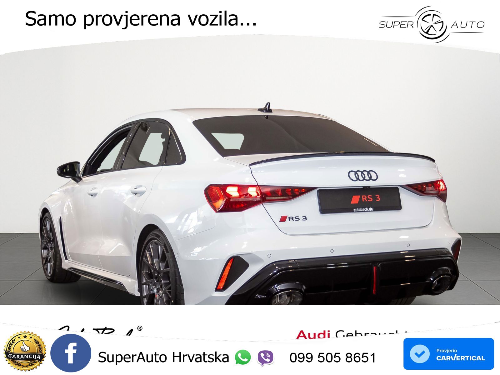 Audi RS3 Sedan 2.5 TFSI (400 KS) quattro S tronic LED+GR SJED+ACC
