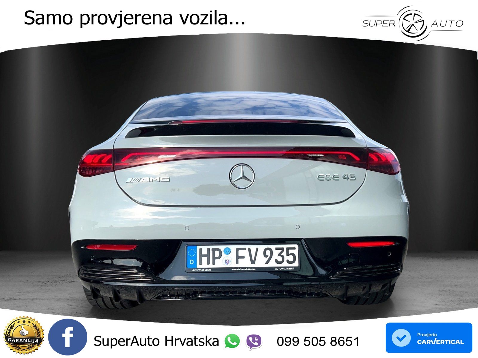 Mercedes EQE AMG 43 100 kWh (476 KS) 4MATIC ZRAČNI+ACC+GR SJED+360+PANO