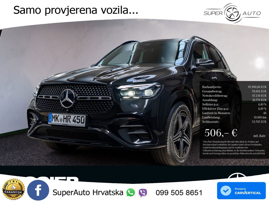 Mercedes GLE 450d (367 KS) EQ Boost 4MATIC 9G-TRONIC AMG LED+GR SJED+ACC