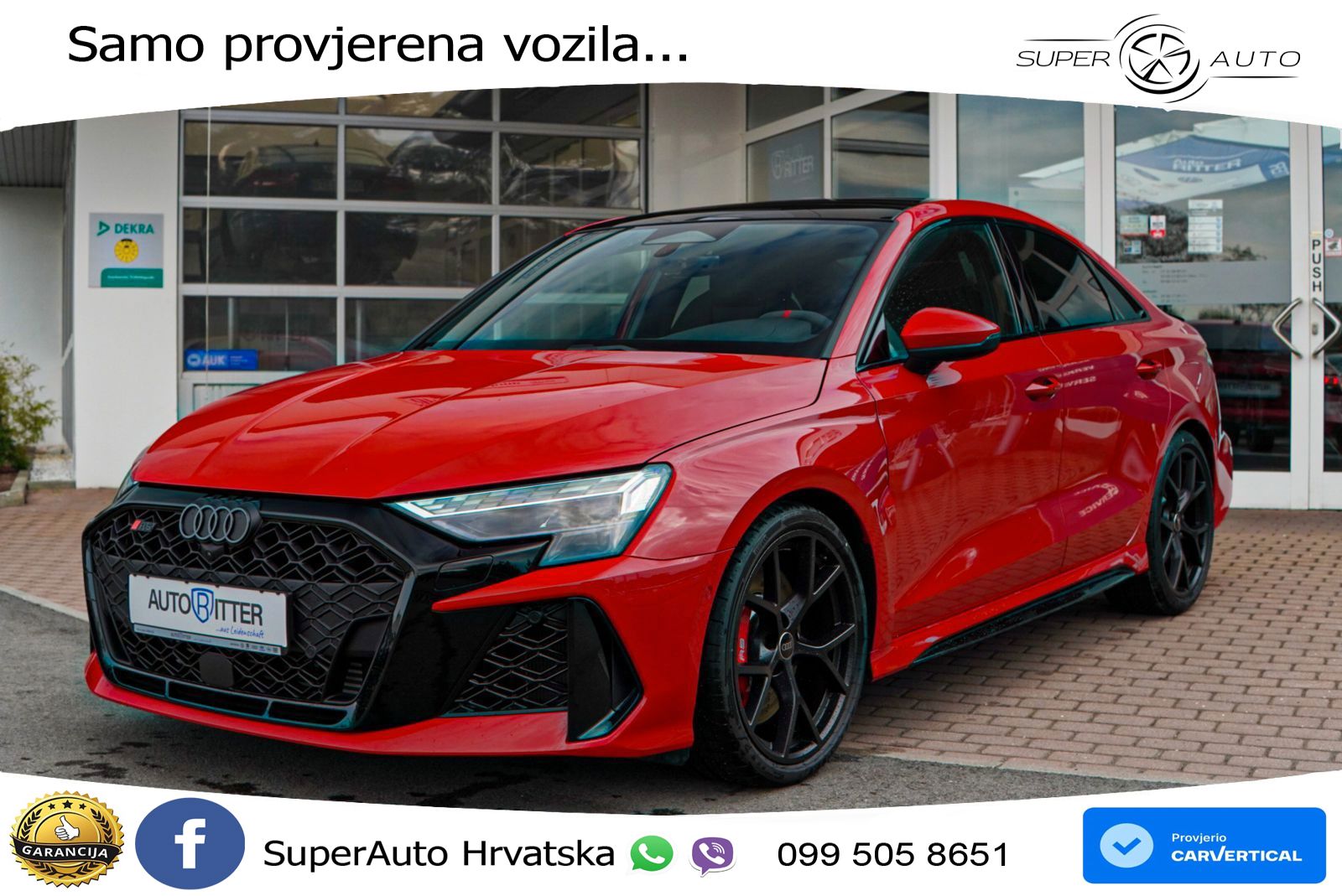 Audi RS3 Sedan 2.5 TFSI (400 KS) quattro S tronic LED+GR SJED+ACC
