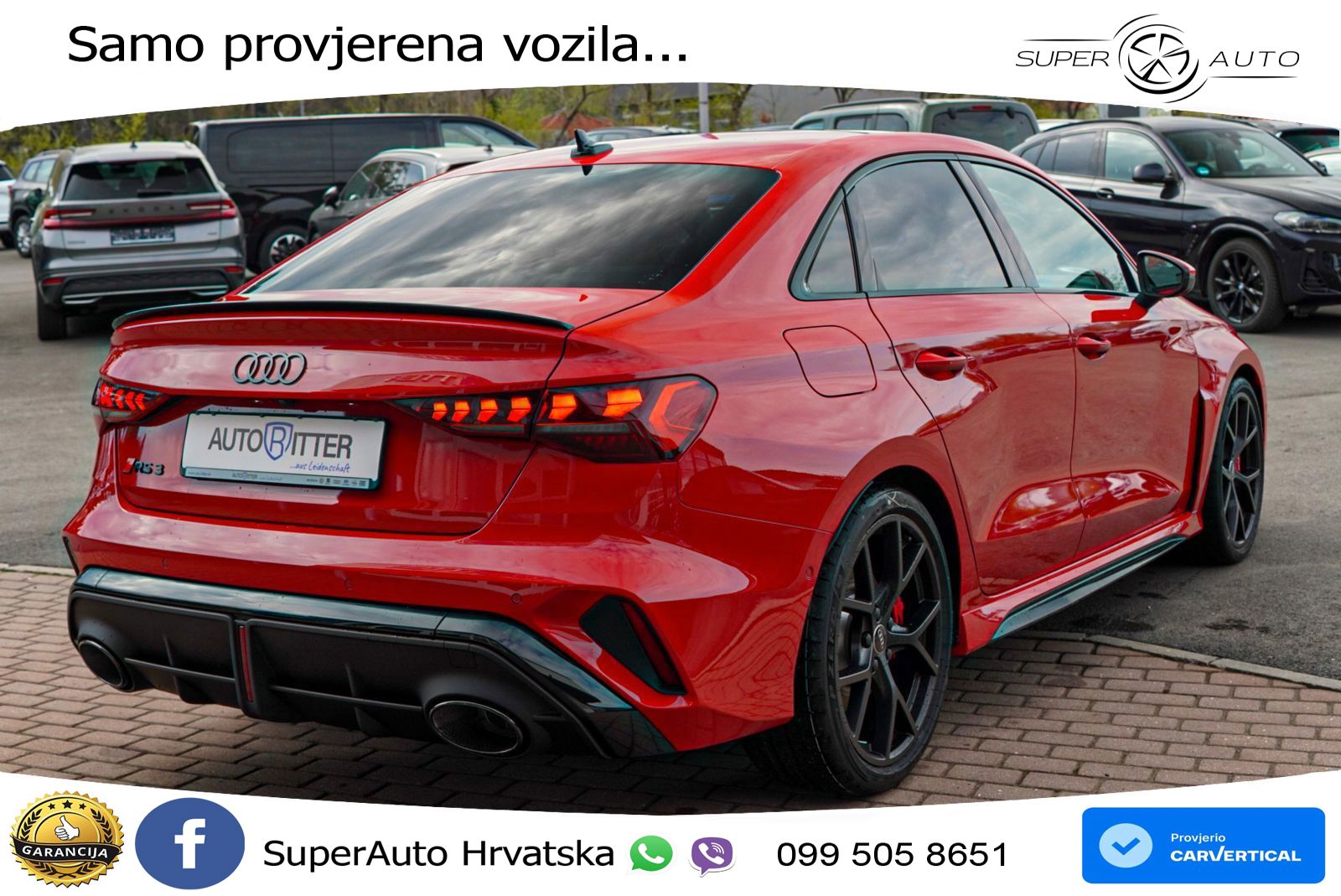 Audi RS3 Sedan 2.5 TFSI (400 KS) quattro S tronic LED+GR SJED+ACC