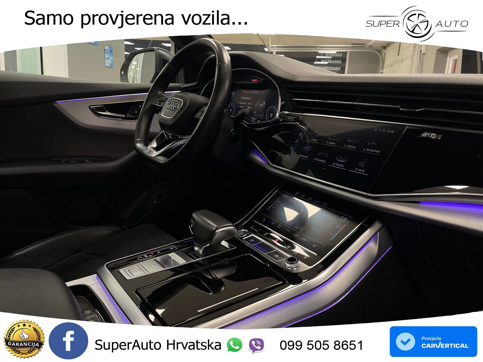 Audi Q8 50 TDI V6 (286 KS) quattro Tiptronic S line LED+GR SJED+ACC