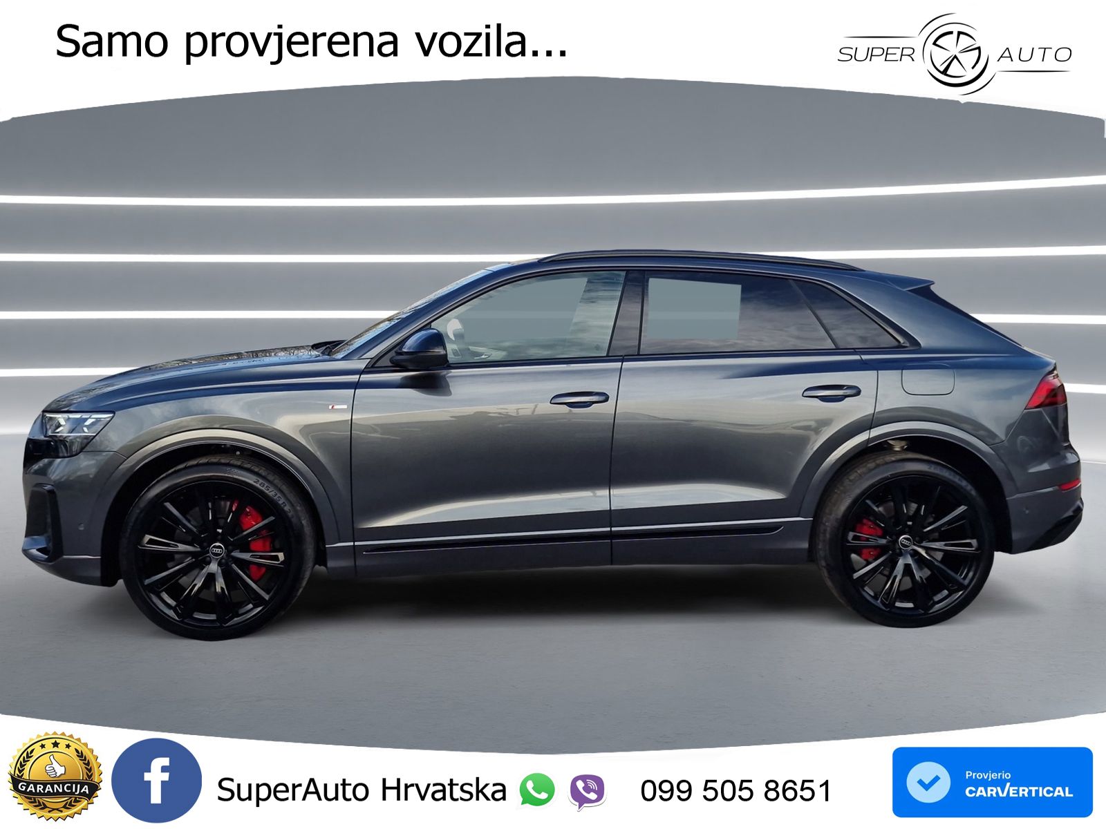 Audi Q8 55 TFSIe V6 (394 KS) quattro Tiptronic S line LED+GR SJED+ACC