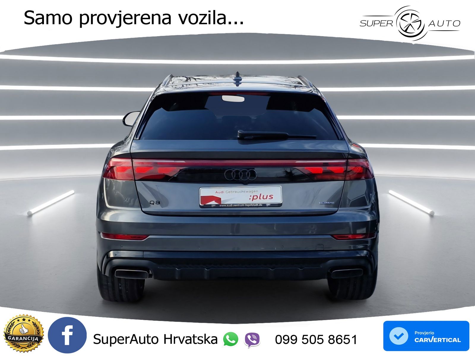 Audi Q8 55 TFSIe V6 (394 KS) quattro Tiptronic S line LED+GR SJED+ACC