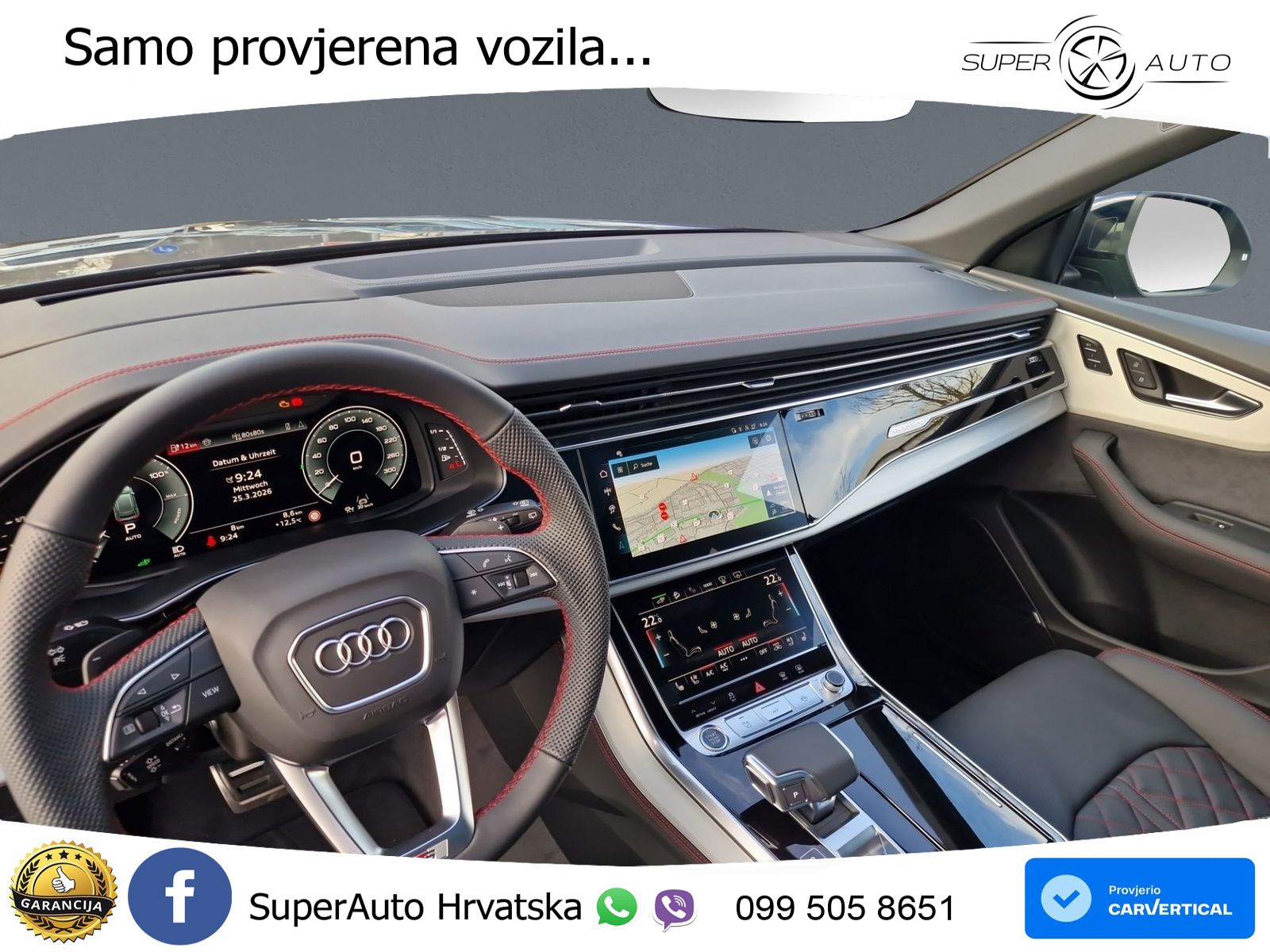Audi Q8 55 TFSIe V6 (394 KS) quattro Tiptronic S line LED+GR SJED+ACC