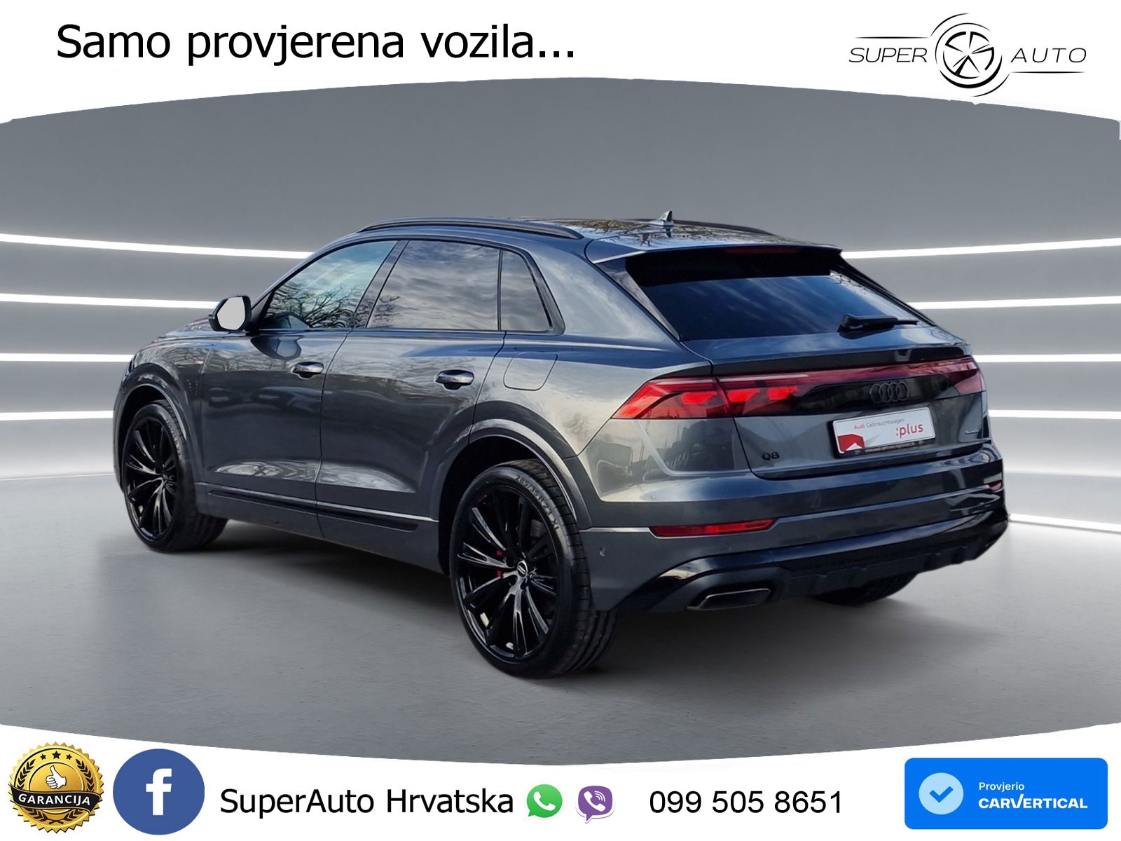 Audi Q8 55 TFSIe V6 (394 KS) quattro Tiptronic S line LED+GR SJED+ACC