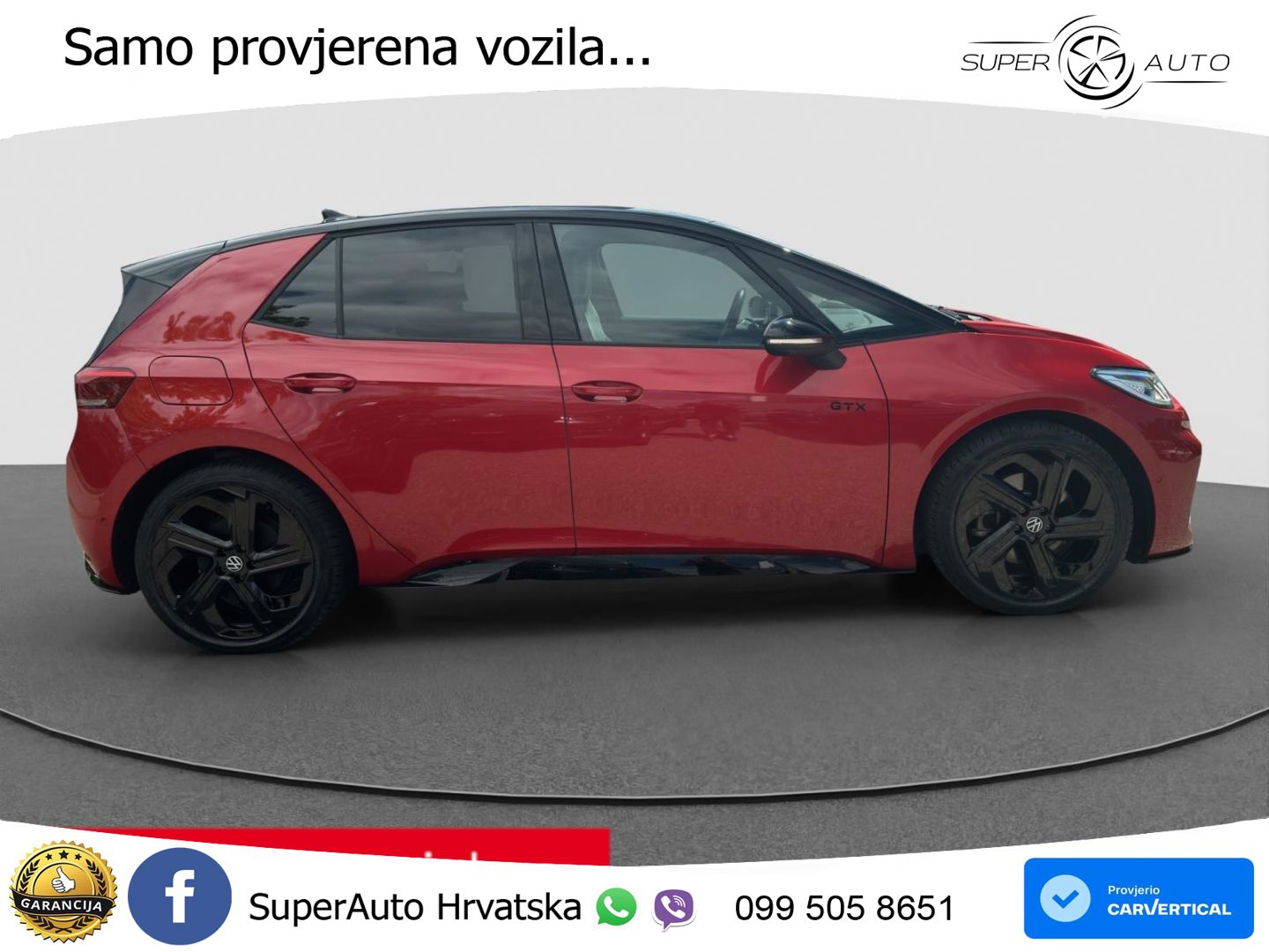 Volkswagen ID.3 GTX Performance 84 kWh (326 KS) LED+GR SJED+ACC