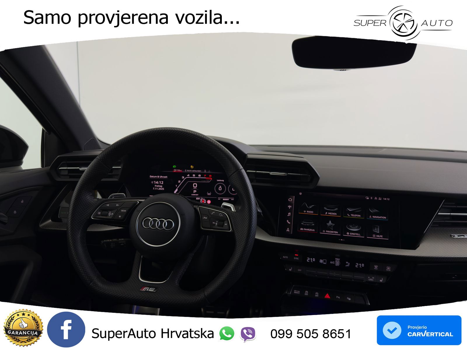Audi RS3 Sportback 2.5 TFSI (400 KS) quattro S tronic LED+GR SJED+ACC