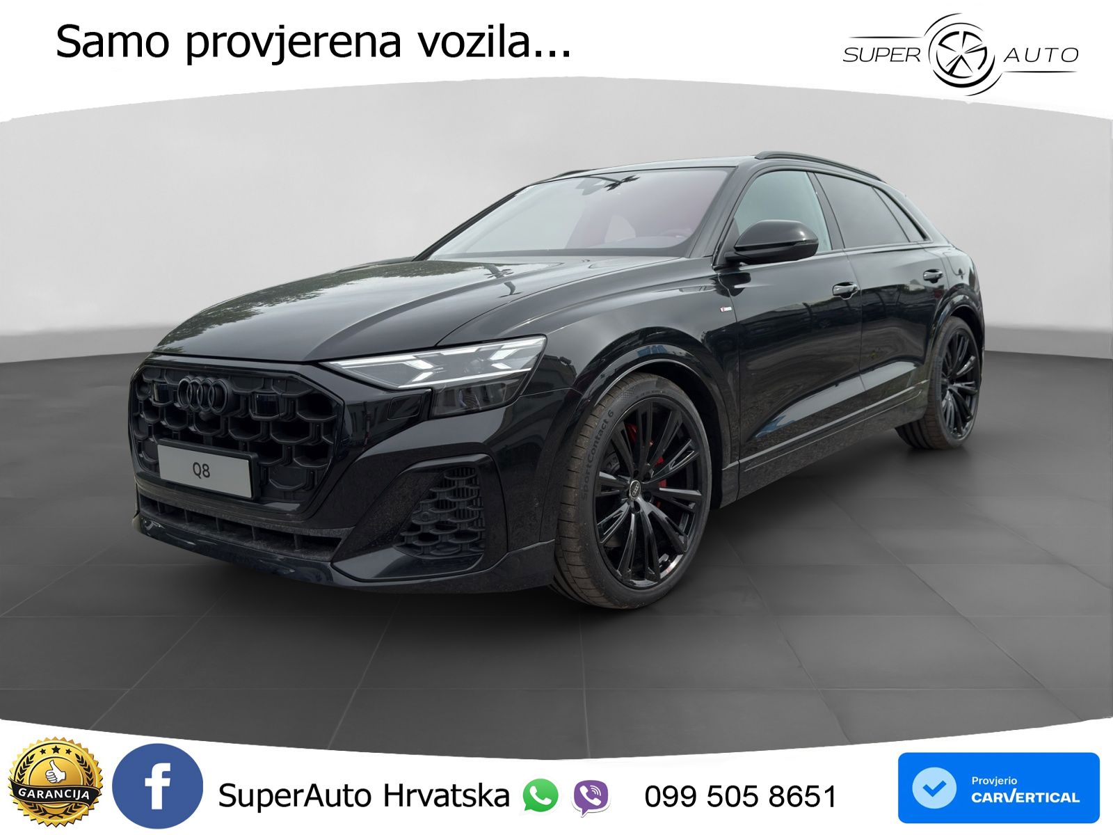 Audi Q8 60 TFSIe V6 (490 KS) quattro Tiptronic S line 489 KS LED+GR SJED+ACC