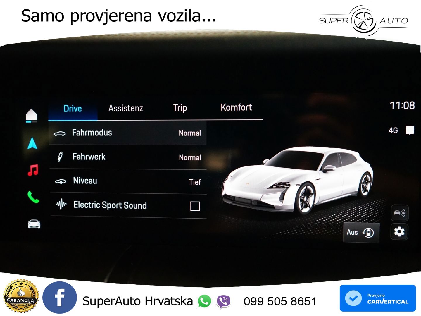 Porsche Taycan Sport Turismo 4S 105 kWh (598 KS)