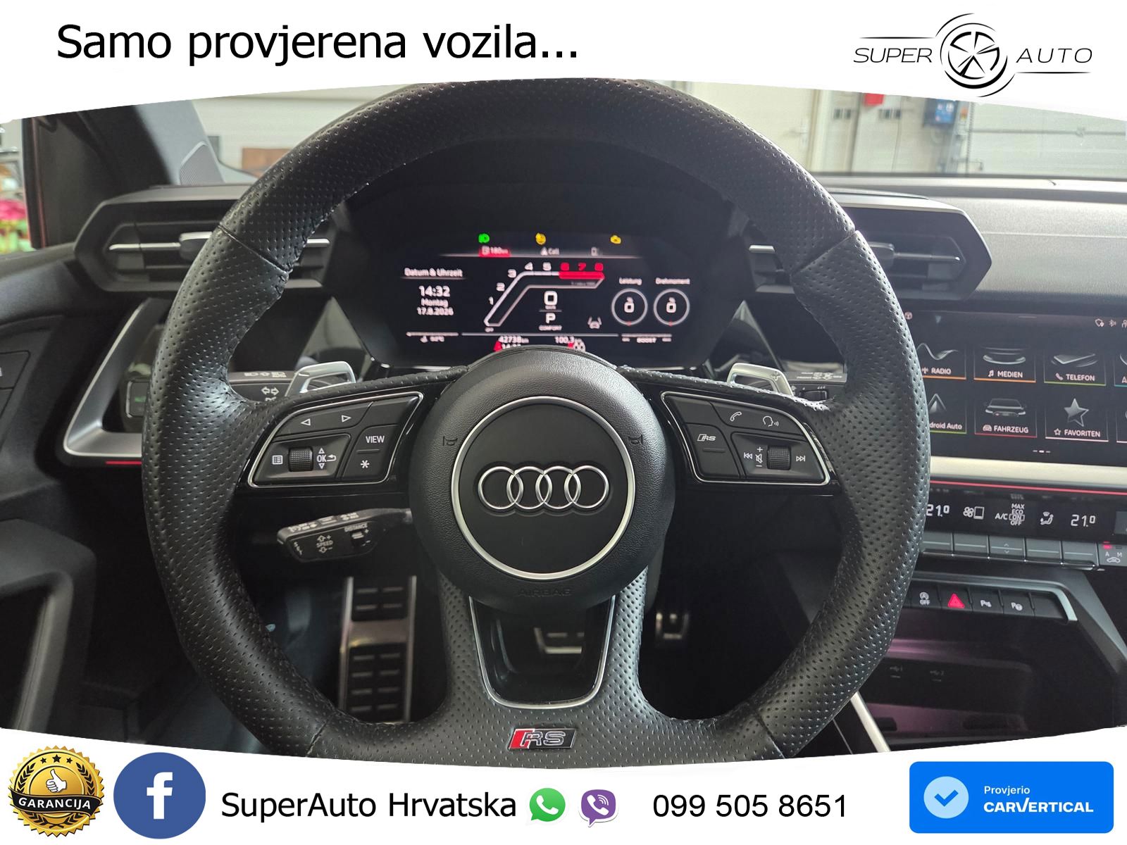 Audi RS3 Sportback 2.5 TFSI (400 KS) quattro S tronic LED+GR SJED+ACC