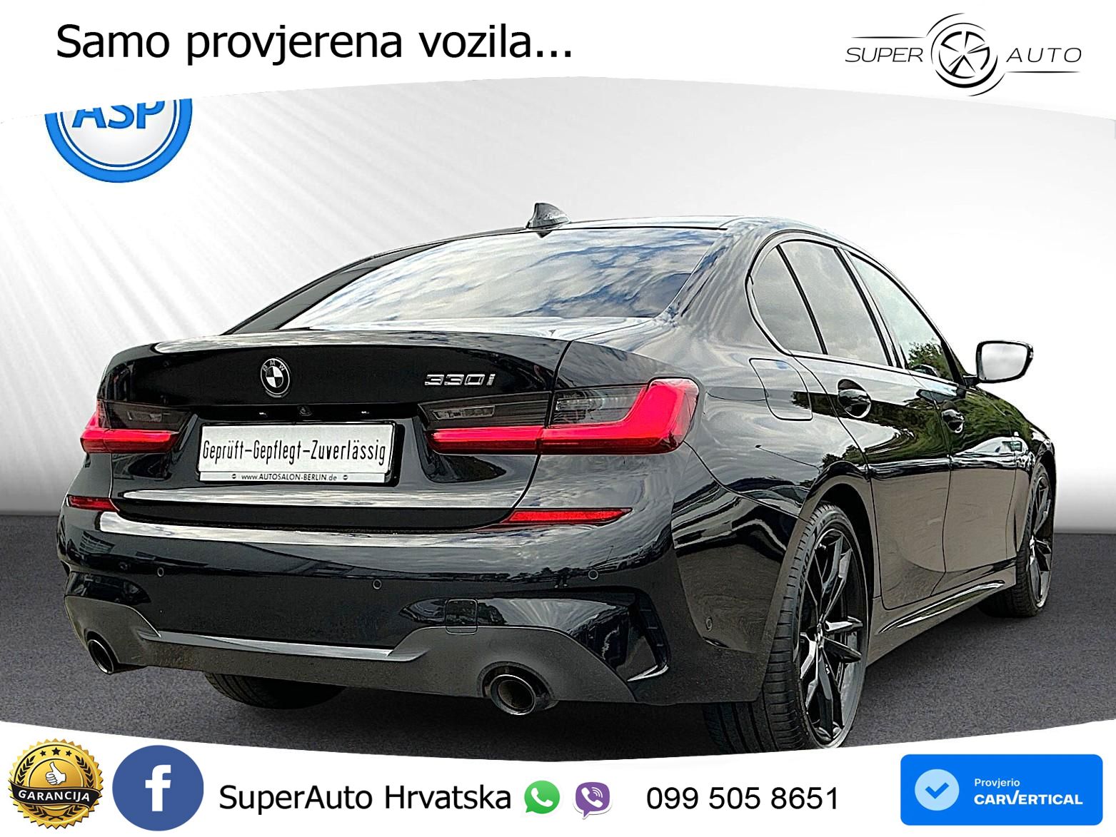 BMW 330i M Sport LASER H&K HEAD-UP AppleCar & Android Auto RFK