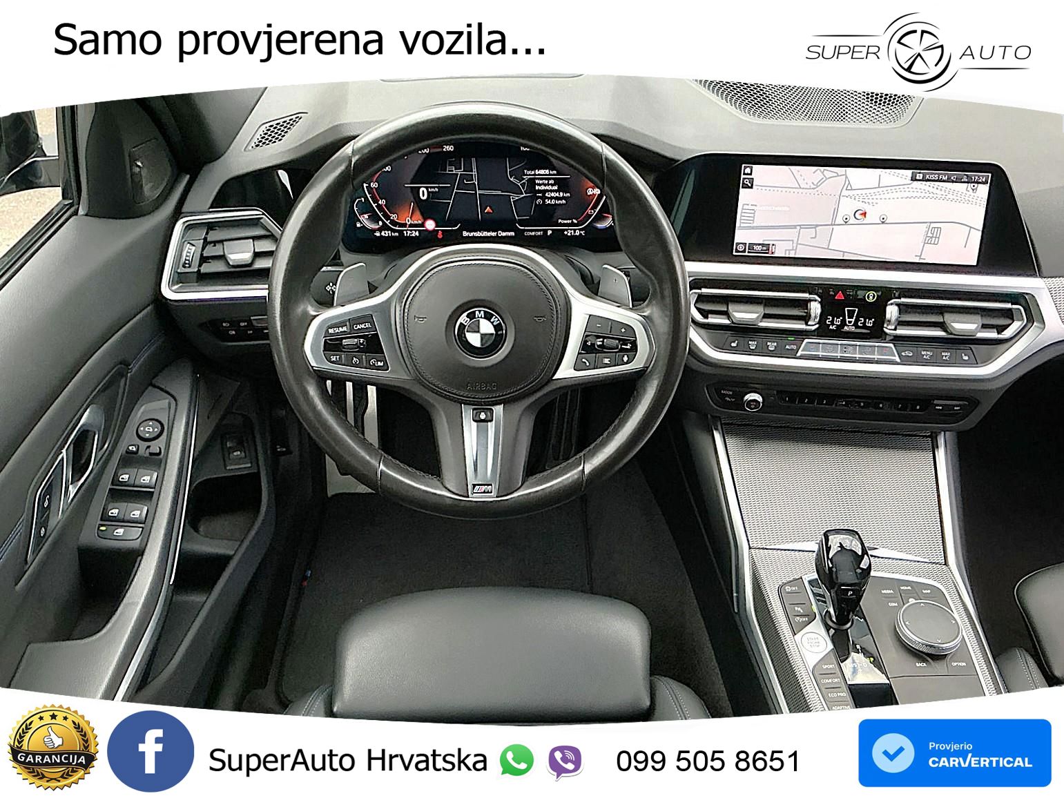 BMW 330i M Sport LASER H&K HEAD-UP AppleCar & Android Auto RFK