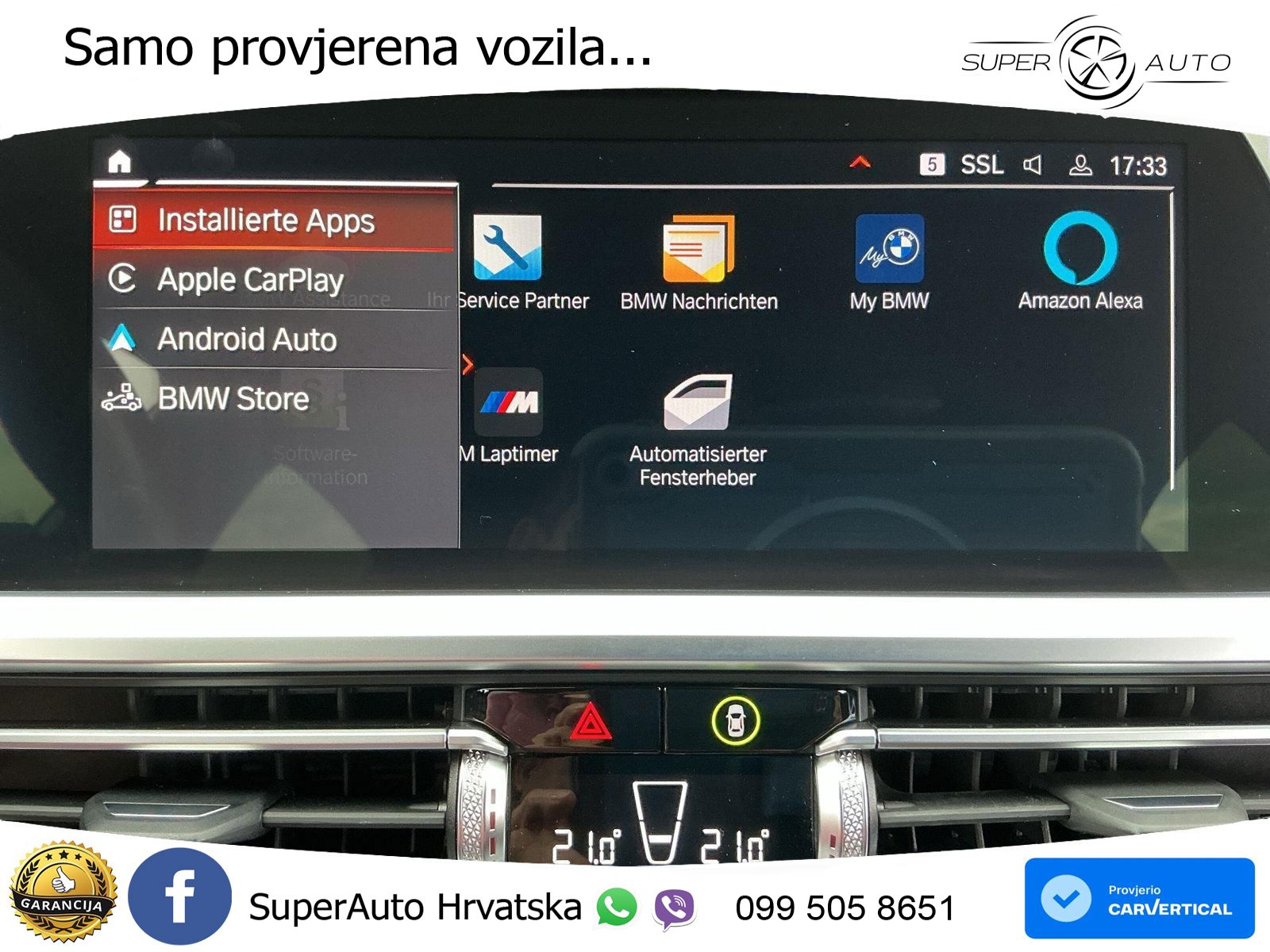 BMW 330i M Sport LASER H&K HEAD-UP AppleCar & Android Auto RFK
