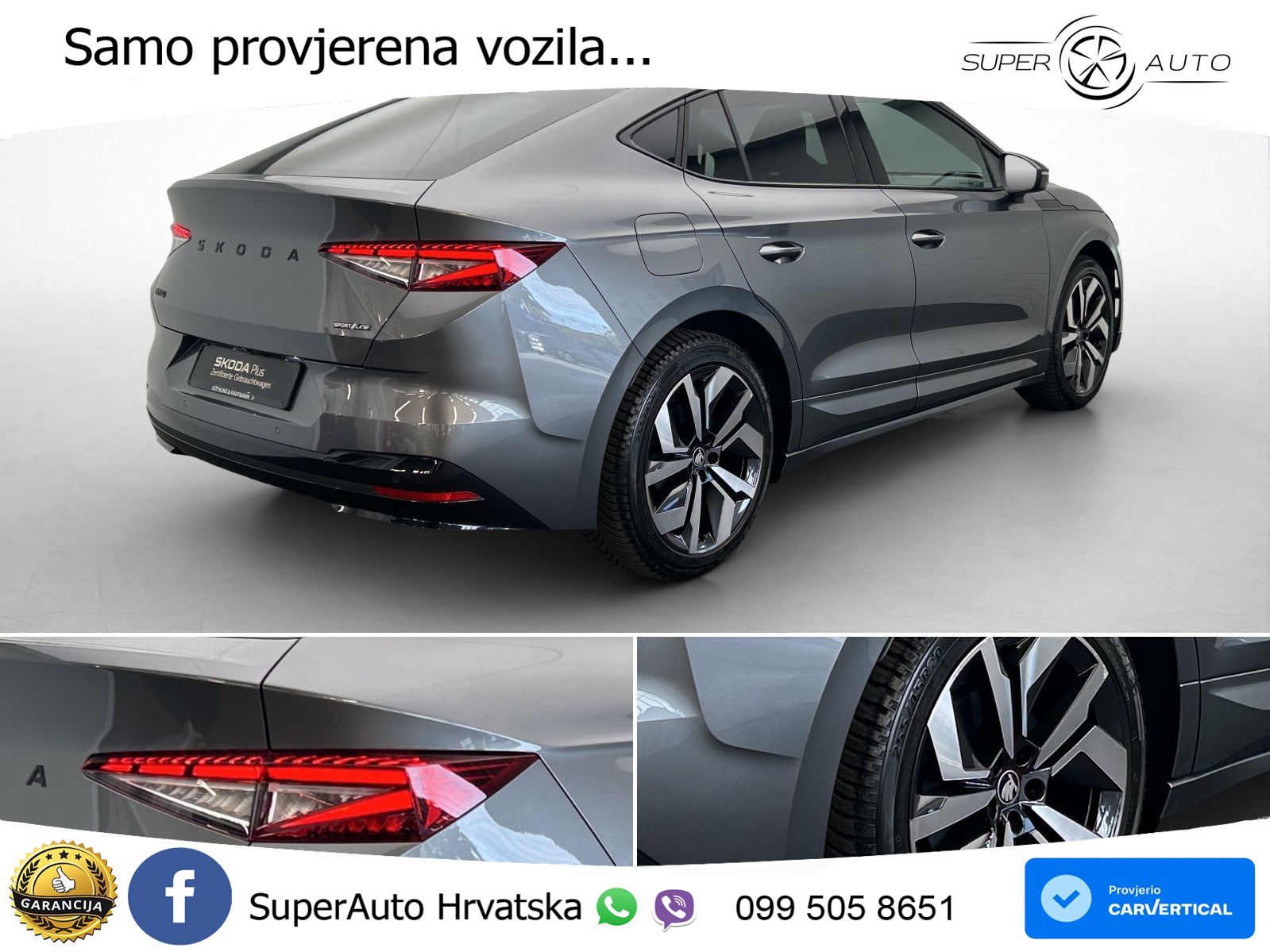 Škoda Enyaq iV 85 82 kWh (286 KS) SportLine LED+GR SJED+ACC