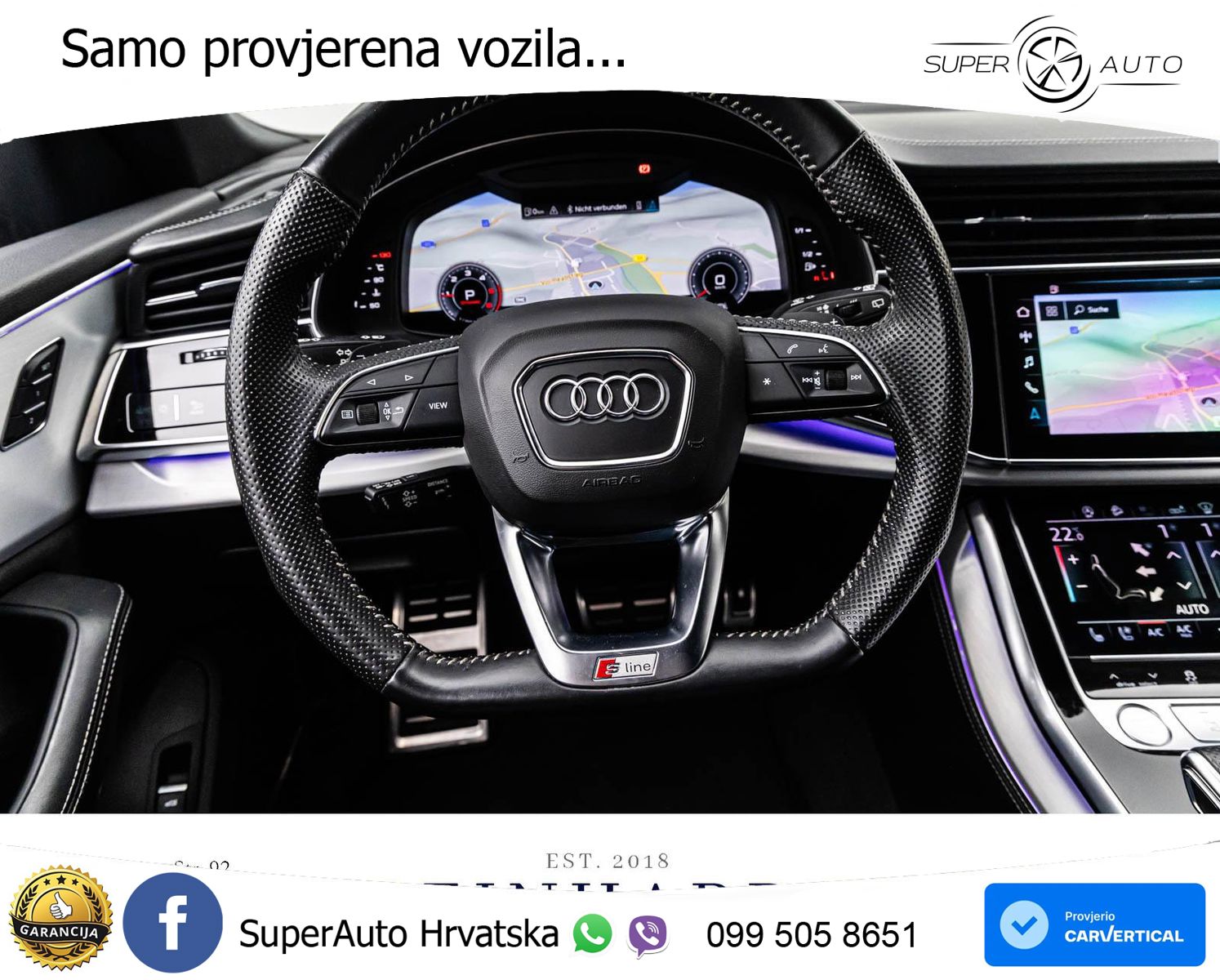 Audi Q8 50 TDI V6 (286 KS) quattro Tiptronic 2x S line LED+GR SJED+ACC