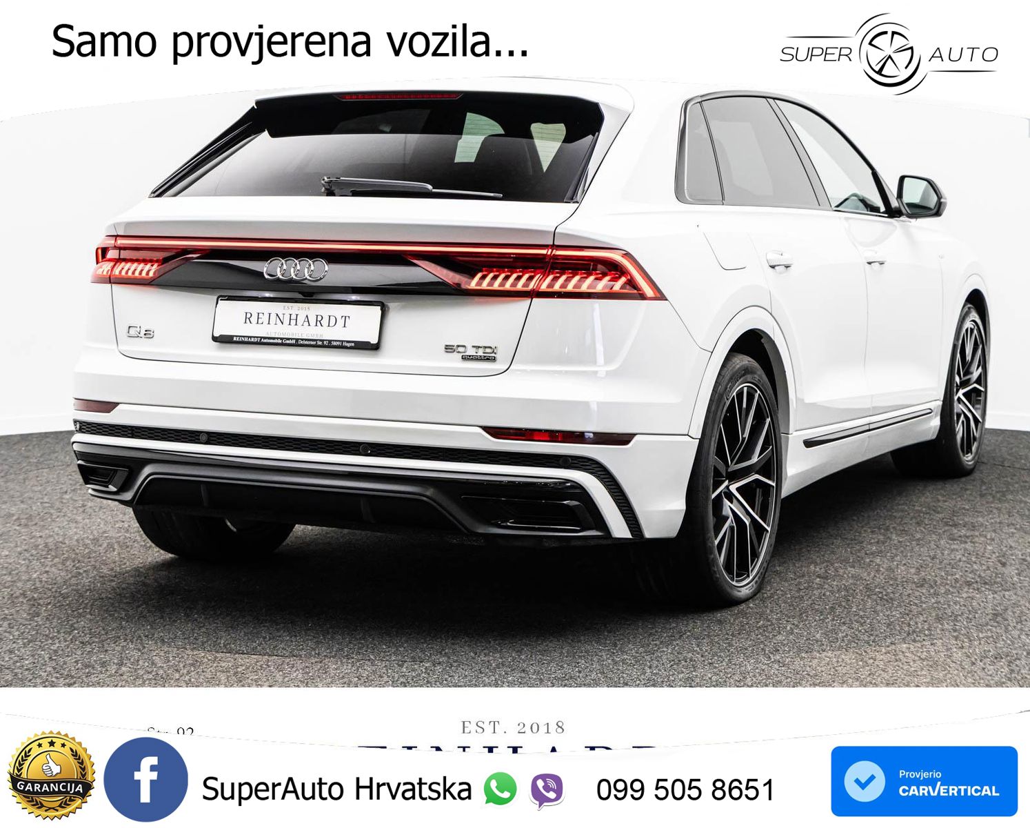 Audi Q8 50 TDI V6 (286 KS) quattro Tiptronic 2x S line LED+GR SJED+ACC