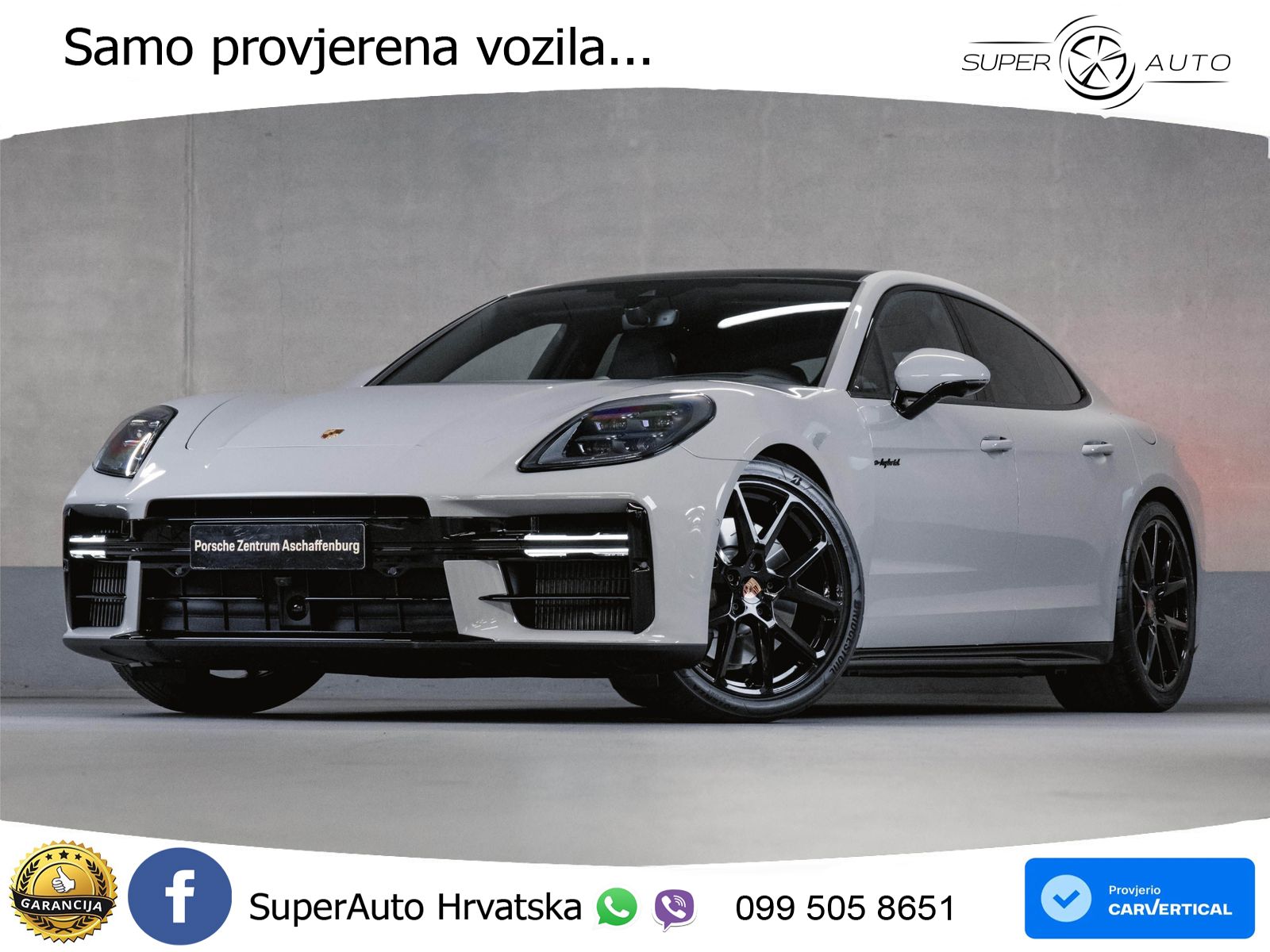 Porsche Panamera 4 2.9 V6 (470 KS) E-Hybrid PDK ZRAČNI+ACC+GR SJED+KAM+PANO