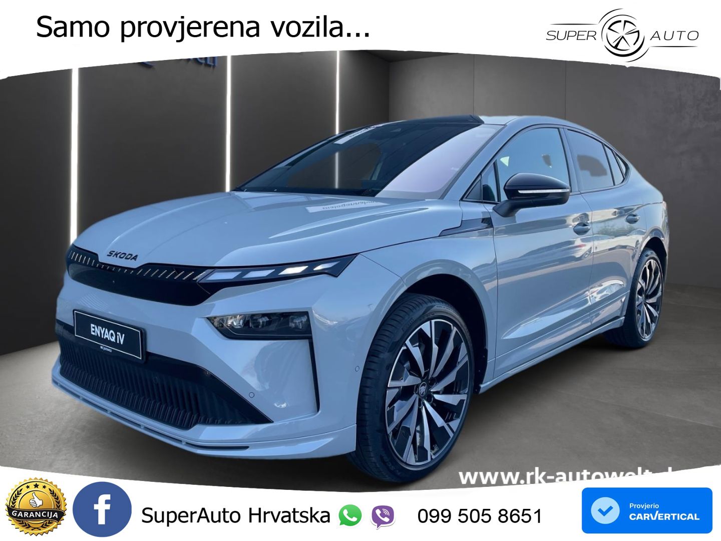 Škoda Enyaq Coupe iV 85 82 kWh (286 KS) SportLine LED+GR SJED+ACC