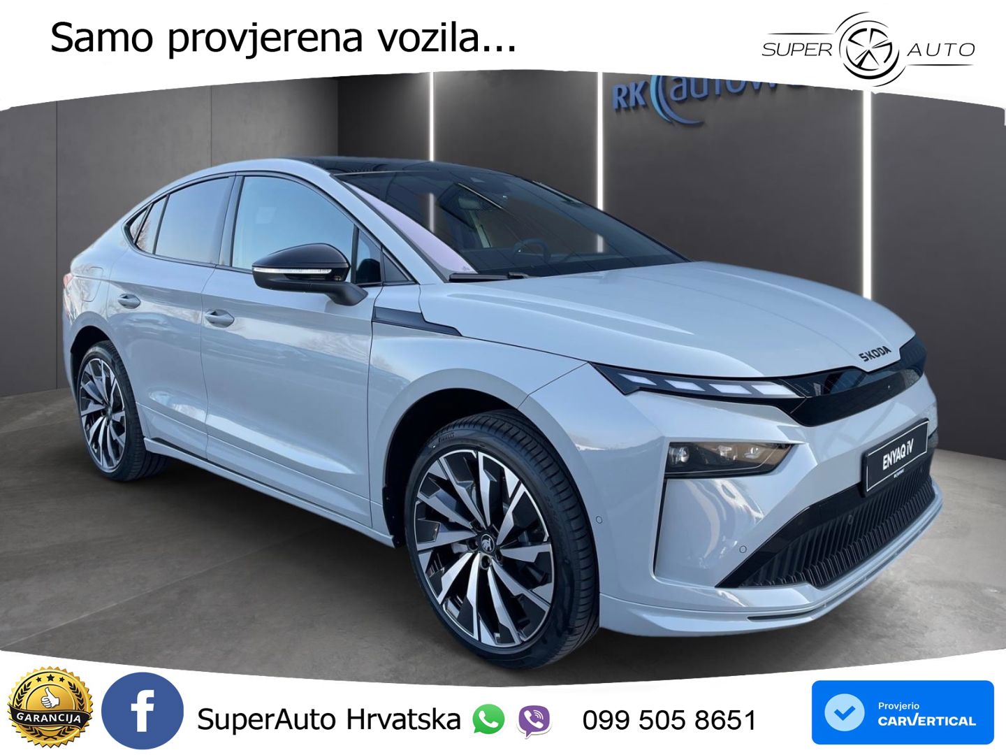 Škoda Enyaq Coupe iV 85 82 kWh (286 KS) SportLine LED+GR SJED+ACC