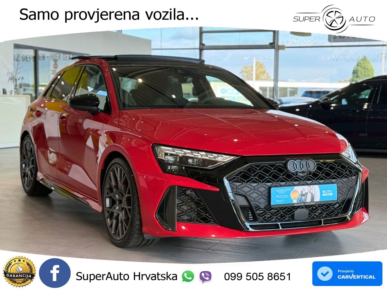 Audi RS3 Sedan 2.5 TFSI (400 KS) quattro S tronic LED+GR SJED+ACC