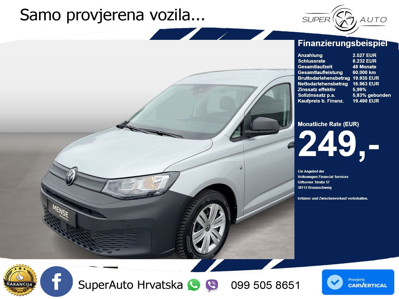 VW Caddy 102 KS