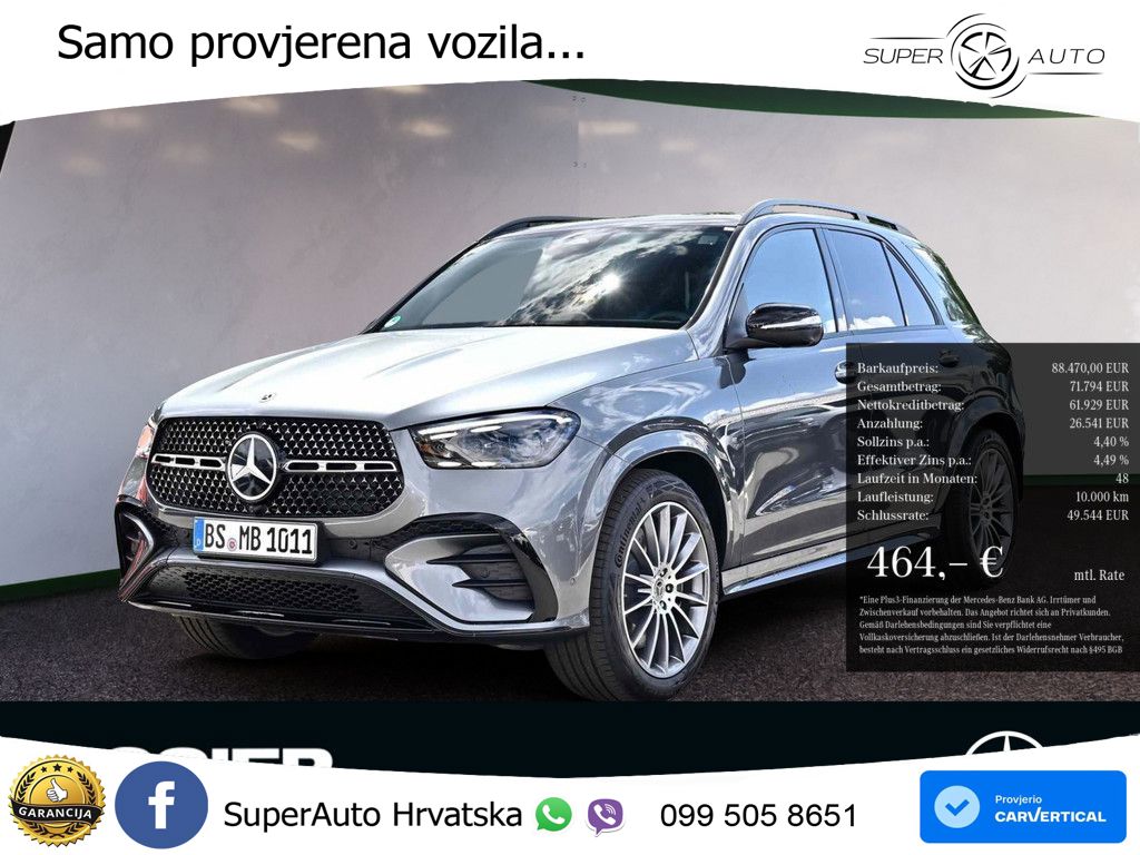 Mercedes GLE 450d (367 KS) EQ Boost 4MATIC 9G-TRONIC AMG LED+GR SJED+ACC