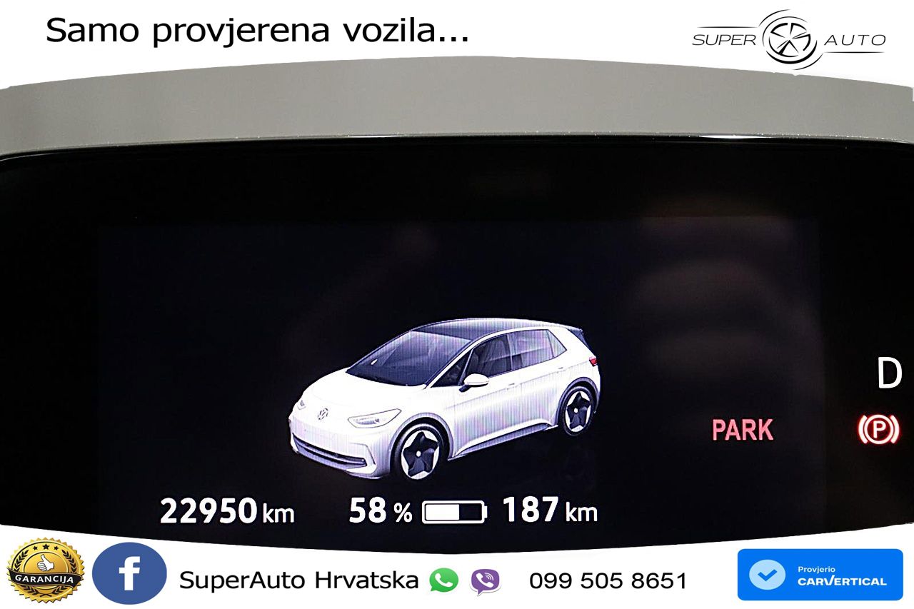 Volkswagen ID.3 Pro 62 kWh (204 KS) LED+GR SJED+ACC